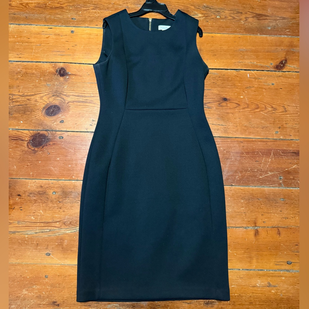 Calvin Klein Black Dress with Gold Zipper
